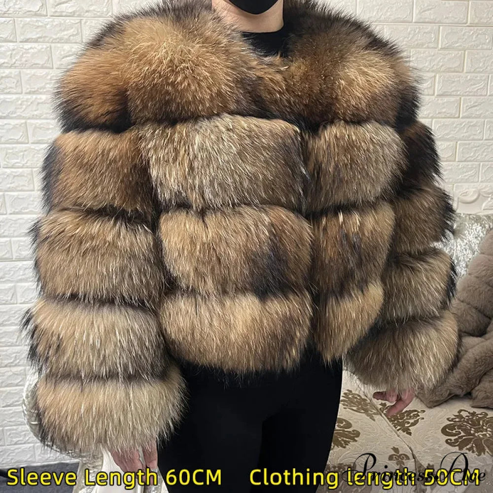 Furry Luxurious Winter Coat sleeve 60cm-3 / S coats-241228