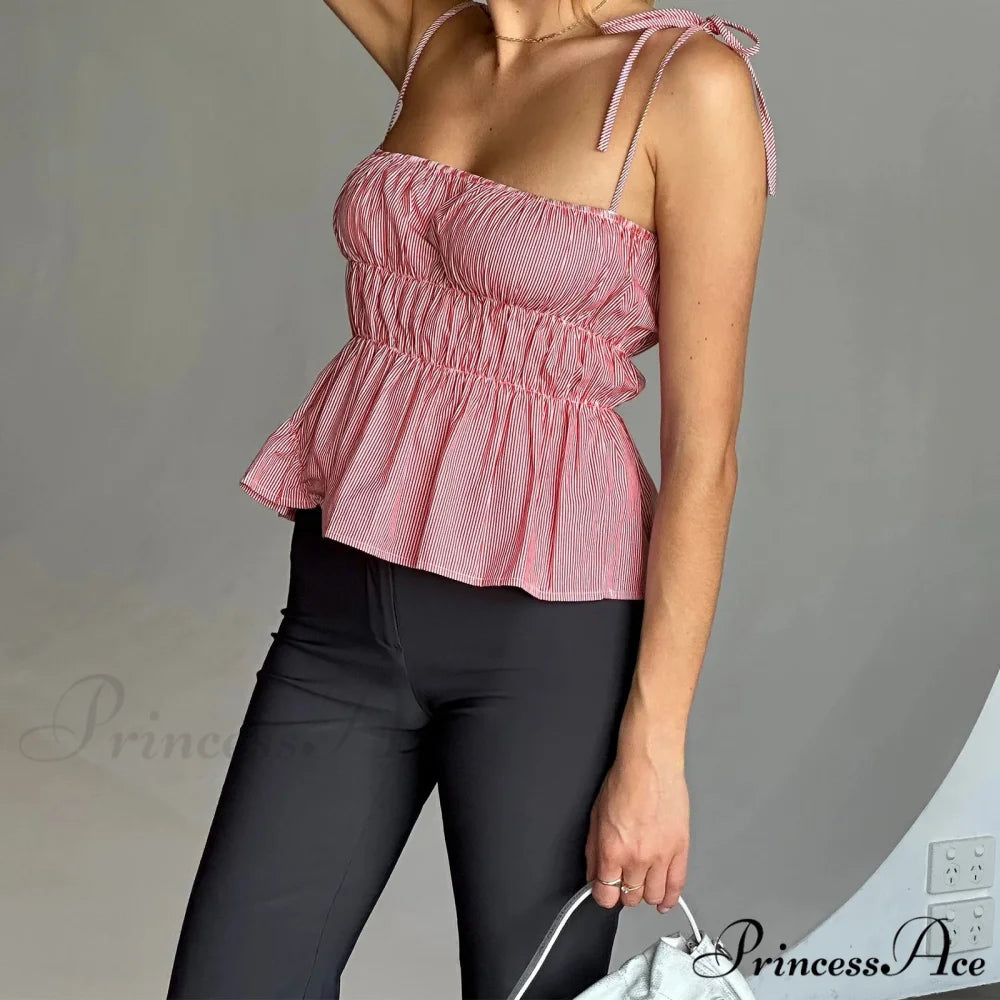 Gathered Open Rear Slim Crop Top croptop-250223