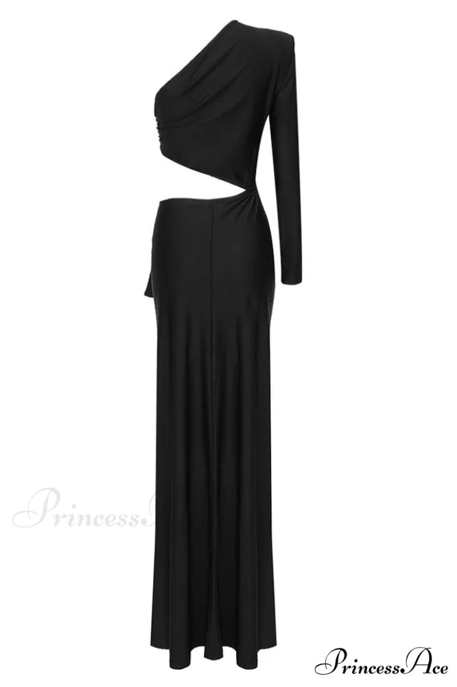 Gathered Single Stylish Shoulder Dress