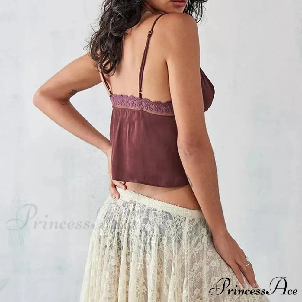 Gathered V-Neck Solid Crop Top croptop-250223