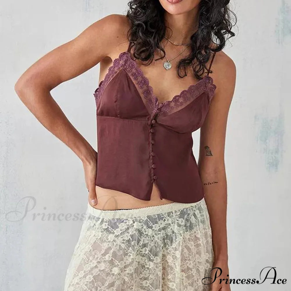 Gathered V-Neck Solid Crop Top red / S croptop-250223