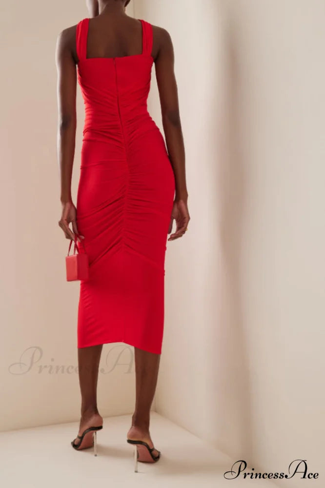 Genevieve Rose Stylish Ruched Dress