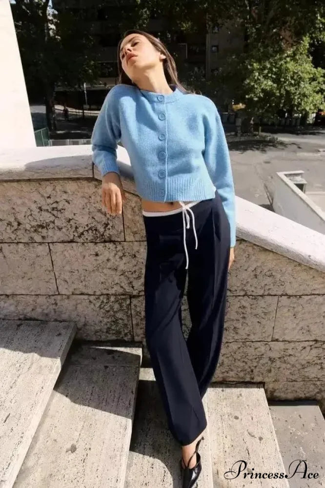 Gentle Basic Circular Neck Lengthy Sleeve Cardigan cardigans-241228