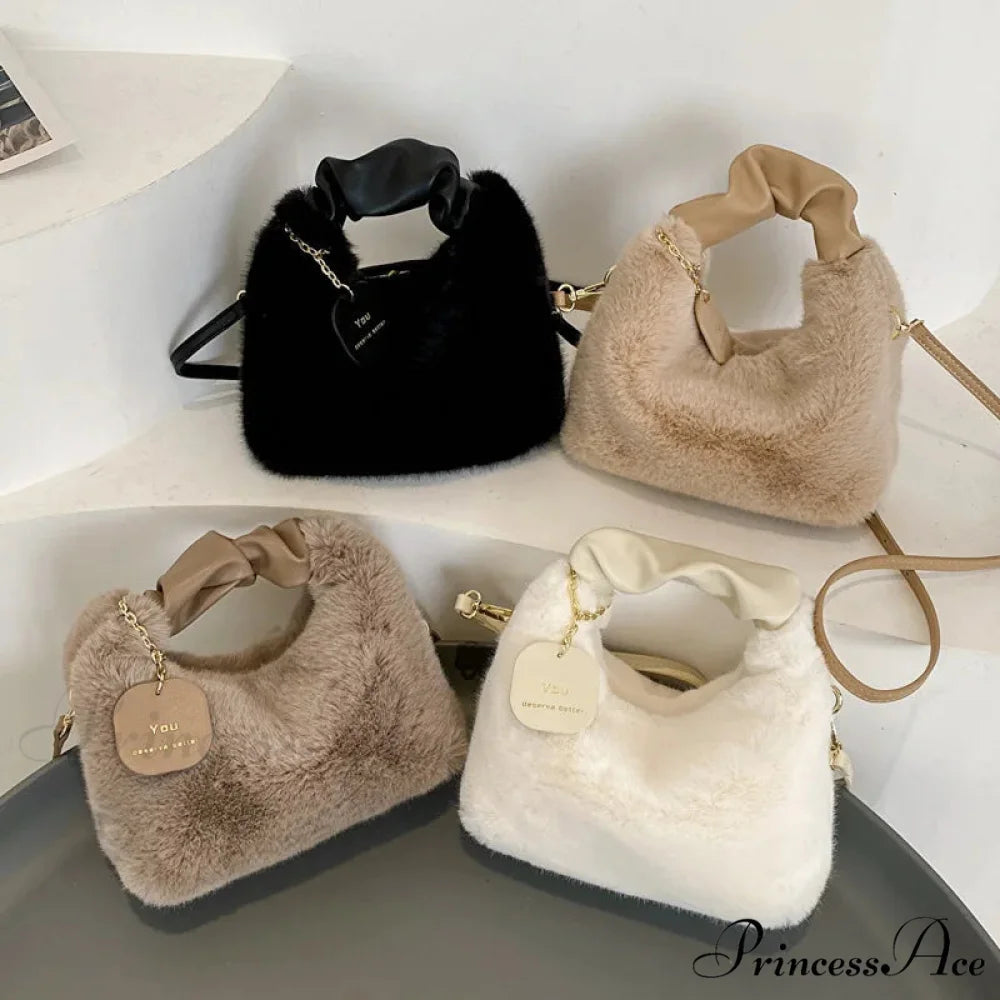 Gentle Fluffy Basic Crossbody Handbag Women’s Bag handbag-250126