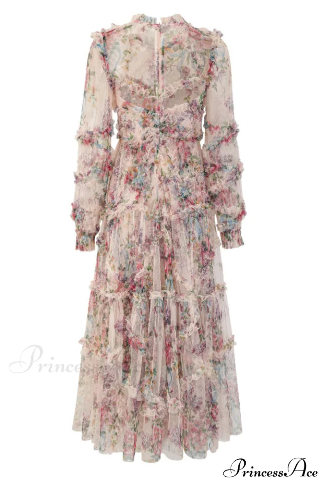 Georgina Ruffle Stylish Maxi Dress