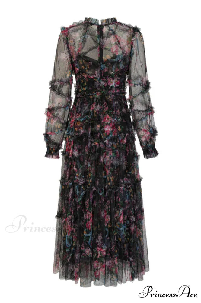 Georgina Ruffle Stylish Maxi Dress
