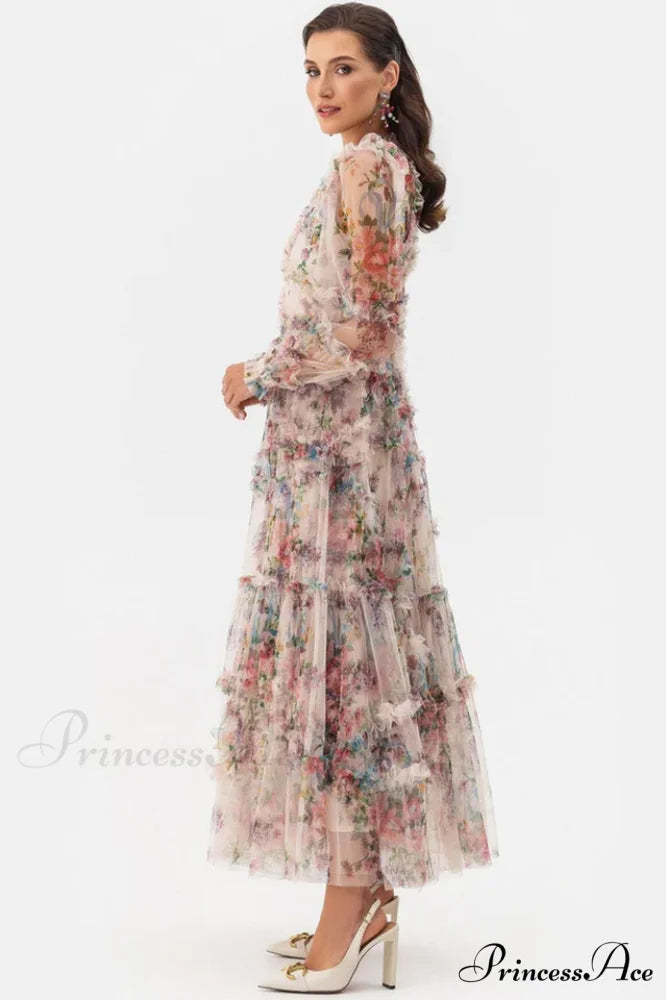 Georgina Ruffle Stylish Maxi Dress