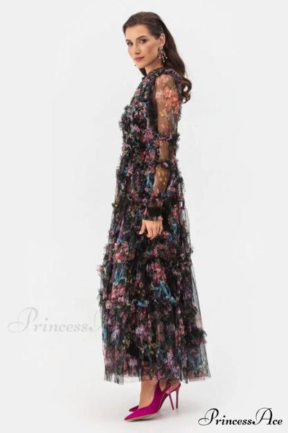 Georgina Ruffle Stylish Maxi Dress