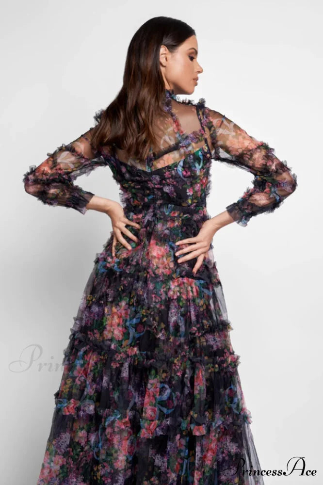 Georgina Ruffle Stylish Maxi Dress