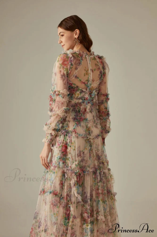 Georgina Ruffle Stylish Maxi Dress
