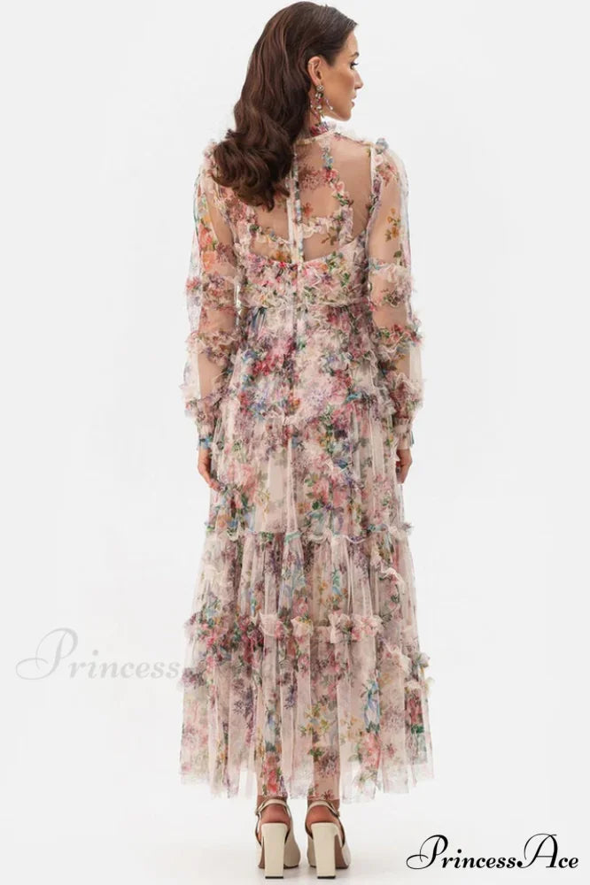 Georgina Ruffle Stylish Maxi Dress
