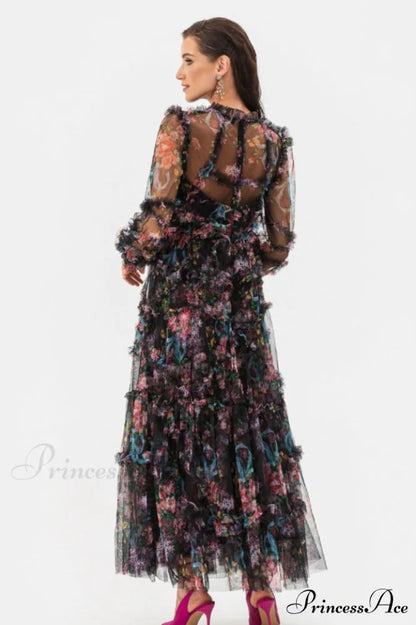 Georgina Ruffle Stylish Maxi Dress