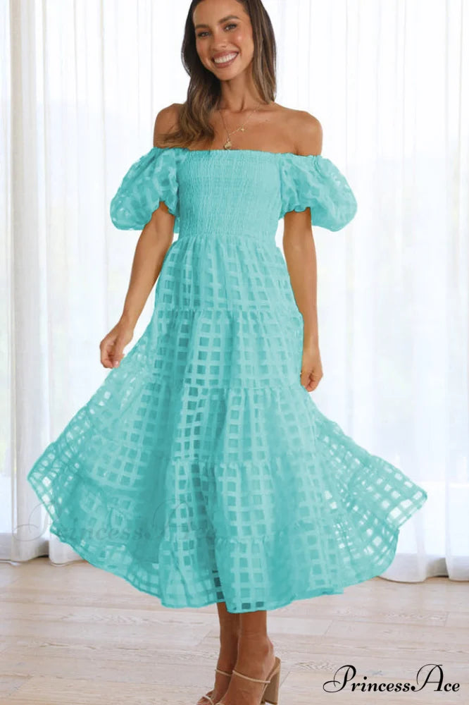 Gin Elegant Midi Dress S / Aqua