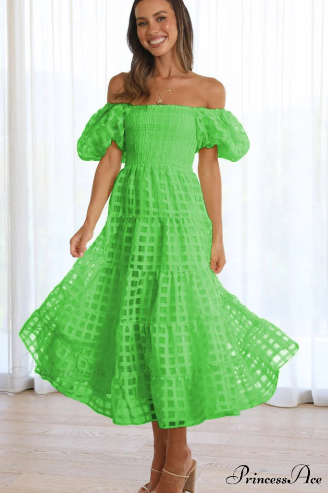Gin Elegant Midi Dress S / Green
