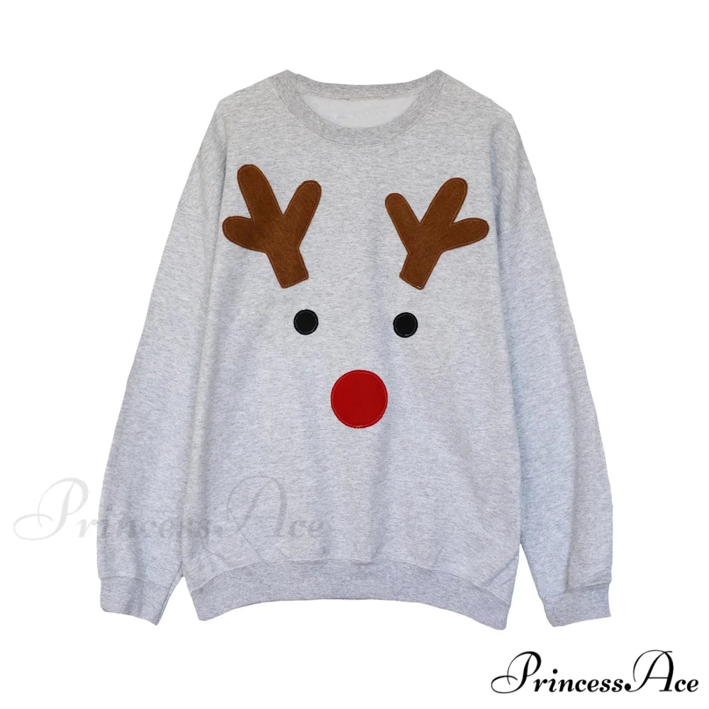 Gingerbread Crew Neck Christmas Hoodie gray / S Christmas Hoodies-L