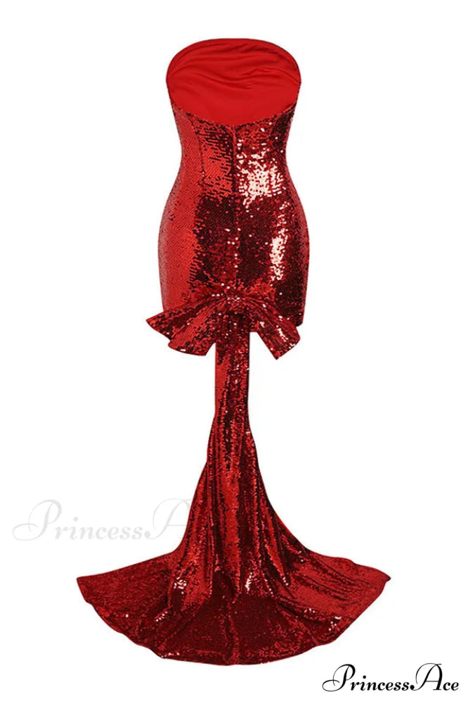 Giselle Bow Stylish Tail Mini Dress