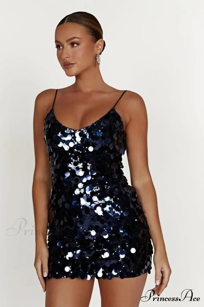 Giselle Disc Stylish Sequin Mini Dress
