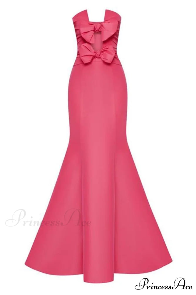 Glam Aura Graceful Strapless Maxi Dress