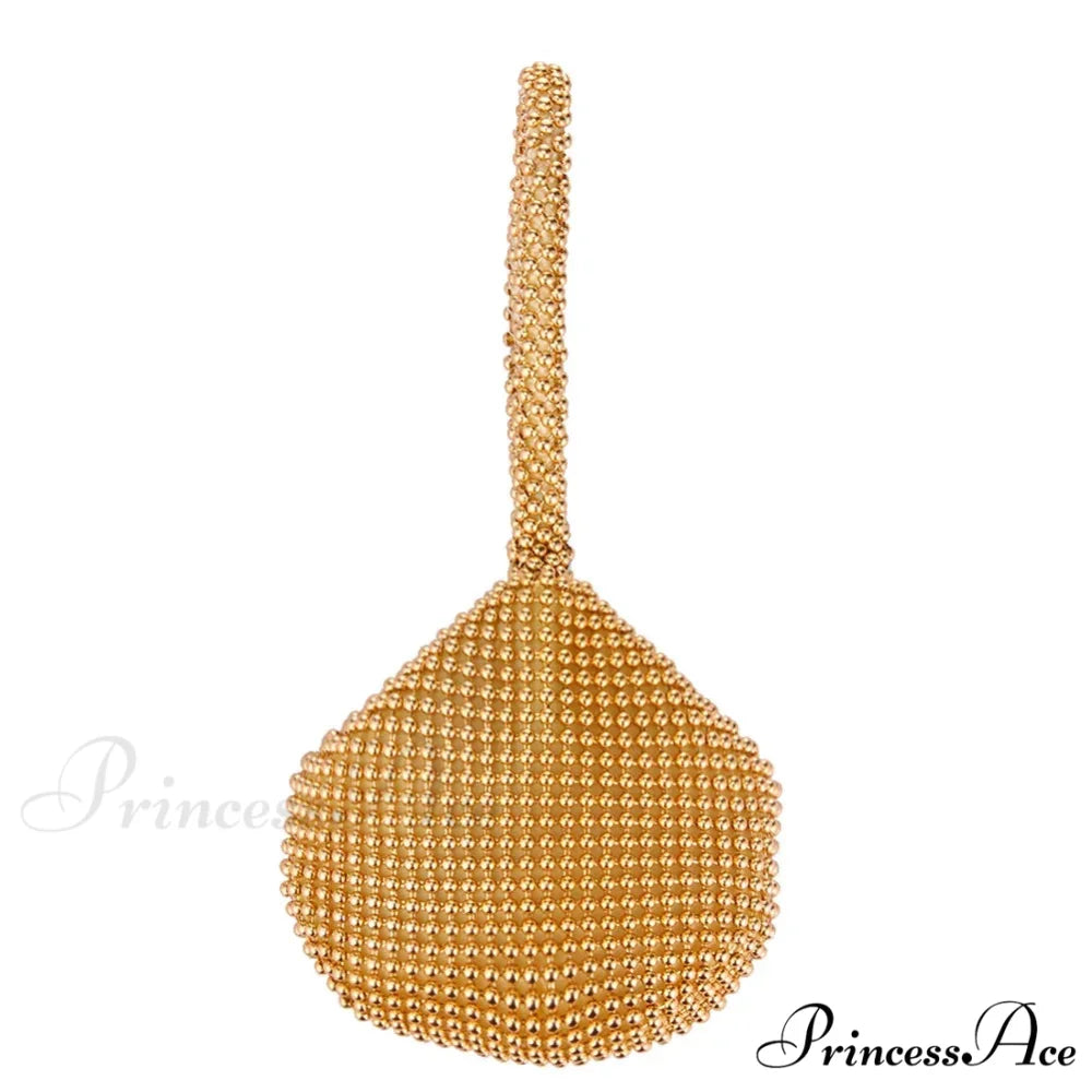 Glossy Shoulder Chain Satchel Marriage Cocktail Clutch Bag Gold clutchbag-250126