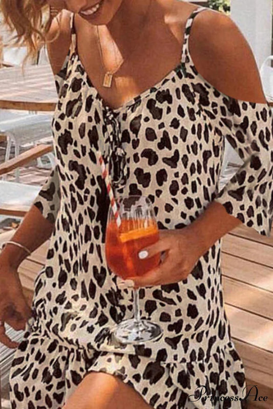 Go Your Own Trendy Way Feather Print Dress