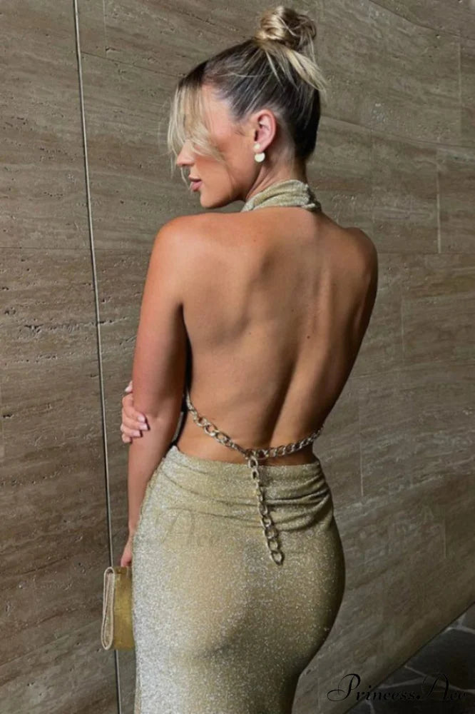 Gold Elegant Aphrodite Dress