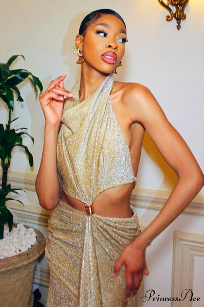 Gold Elegant Aphrodite Dress