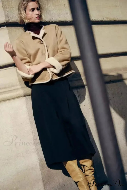 Golden Buttoned Long Sleeve Reversible Cardigan cardigans-241228