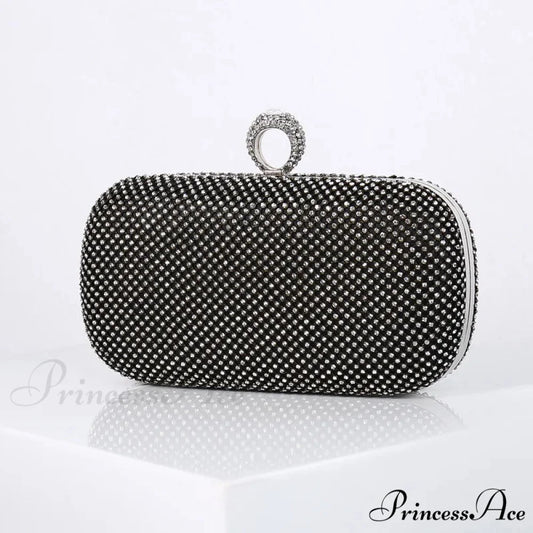 Golden Gem Dinner Clutch Wristlet Black wristlet-250126