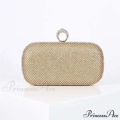 Golden Gem Dinner Clutch Wristlet Gold wristlet-250126