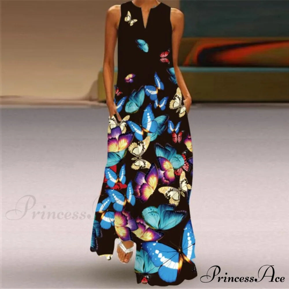 Gorgeous Prom Elegent Long Dress blue / S