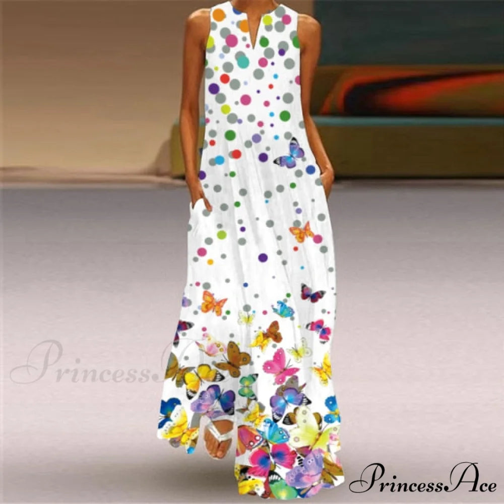 Gorgeous Prom Elegent Long Dress white / S