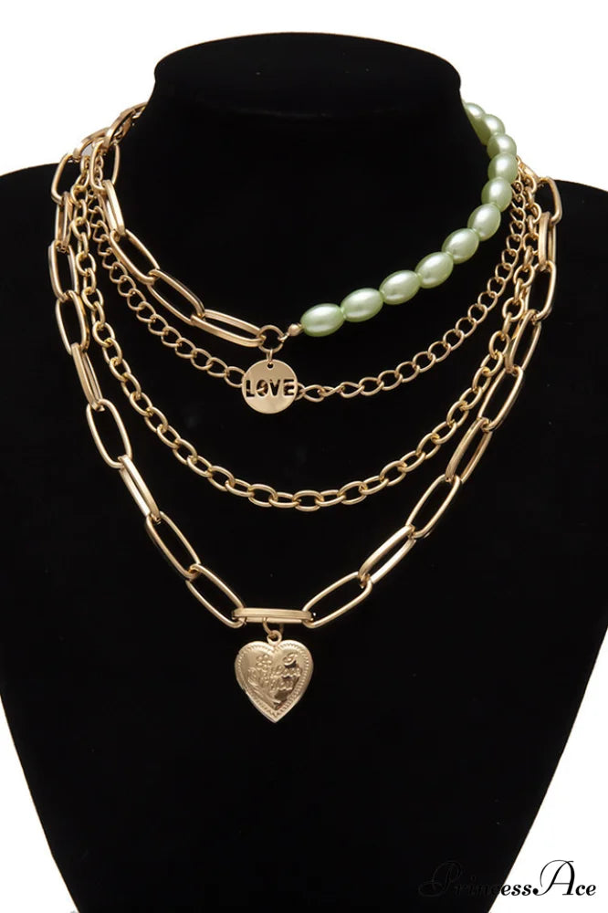 Gothic Layered Baroque Charming Pearl Chunky Chain Necklace