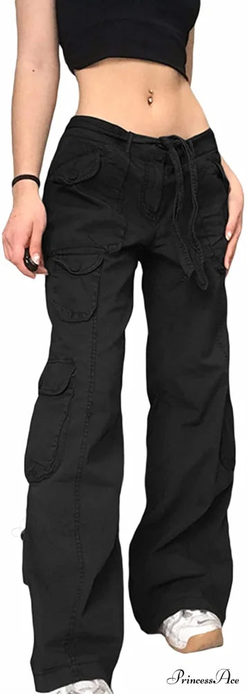 Gothic Punk Baggy Vintage Trousers Black / S