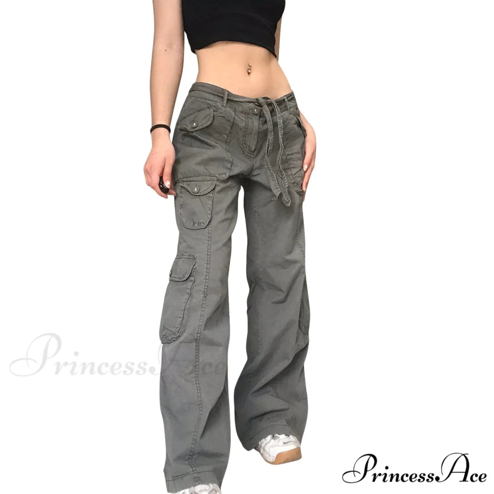Gothic Punk Baggy Vintage Trousers Grey / S