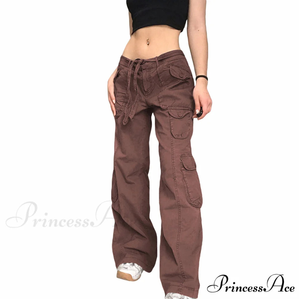 Gothic Punk Baggy Vintage Trousers Light Brown / S