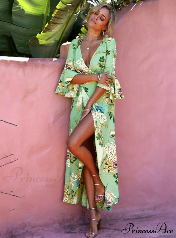 Gown Flowered for Neck Design Full-Length Vintage Warm-Season V Women S / Black