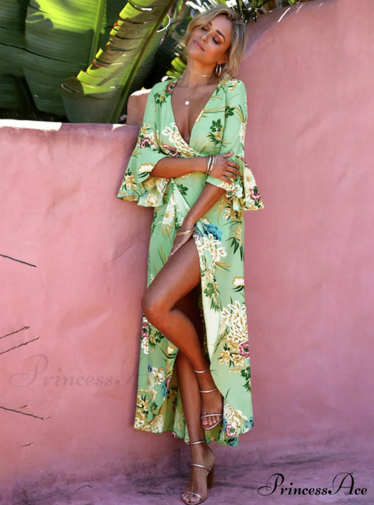 Gown Flowered for Neck Design Full-Length Vintage Warm-Season V Women S / Black
