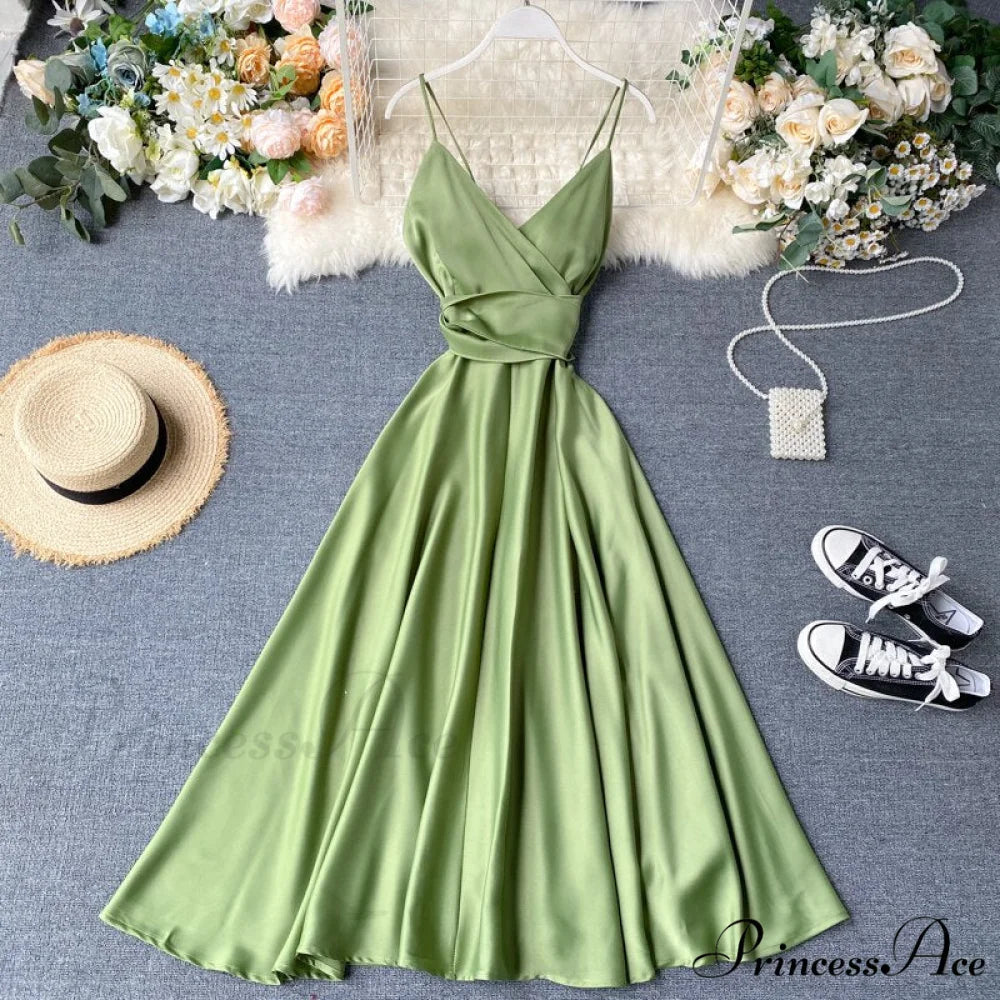 Gown Spaghetti Backless V Women Neck Tank Full-Length Robe Sexy Party Strap Female Long Dresses Festive Warm-Season