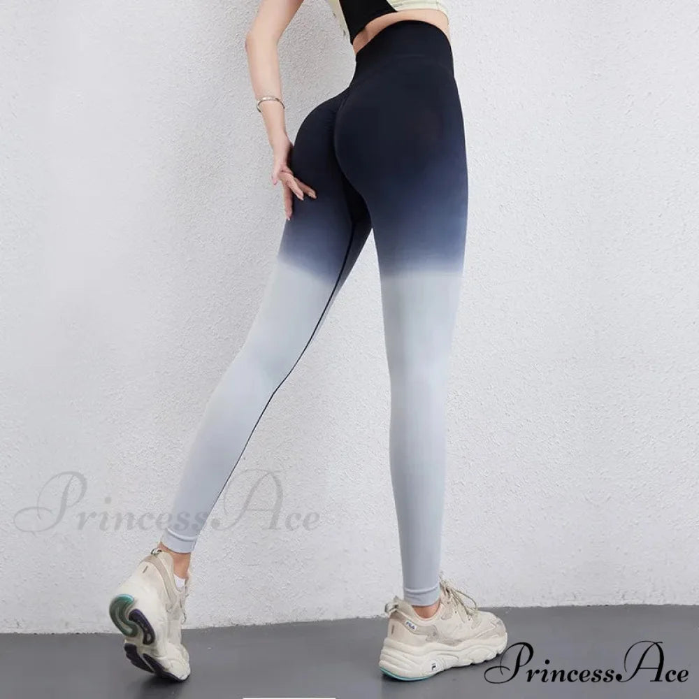 Gradient Seamless High Waist Fashion Yoga Legging
