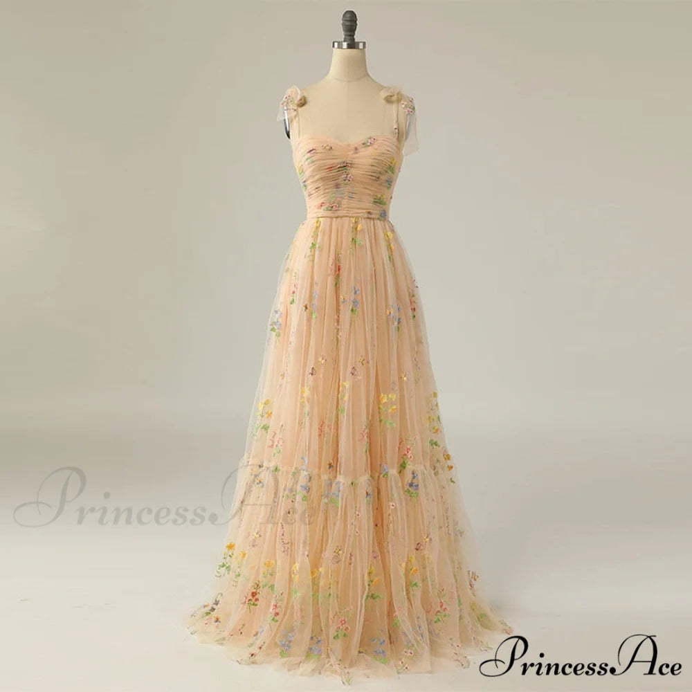 Graduation Gown Green Party Tulle Elegant Tea Adjustable Straps Wedding Length Mint Dress Orange / S