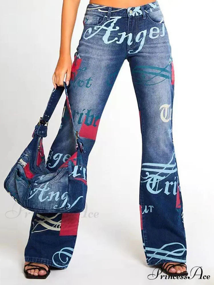 Graffiti Print Graceful Zipper Hoodie