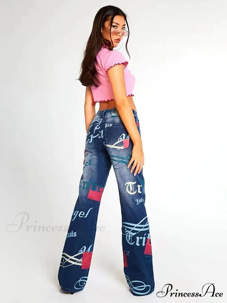 Graffiti Print Graceful Zipper Hoodie