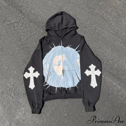 Graphic Dark Hoodie black 1 / M hoodies-241228