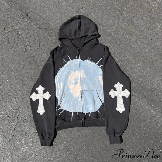 Graphic Dark Hoodie black 1 / M hoodies-241228