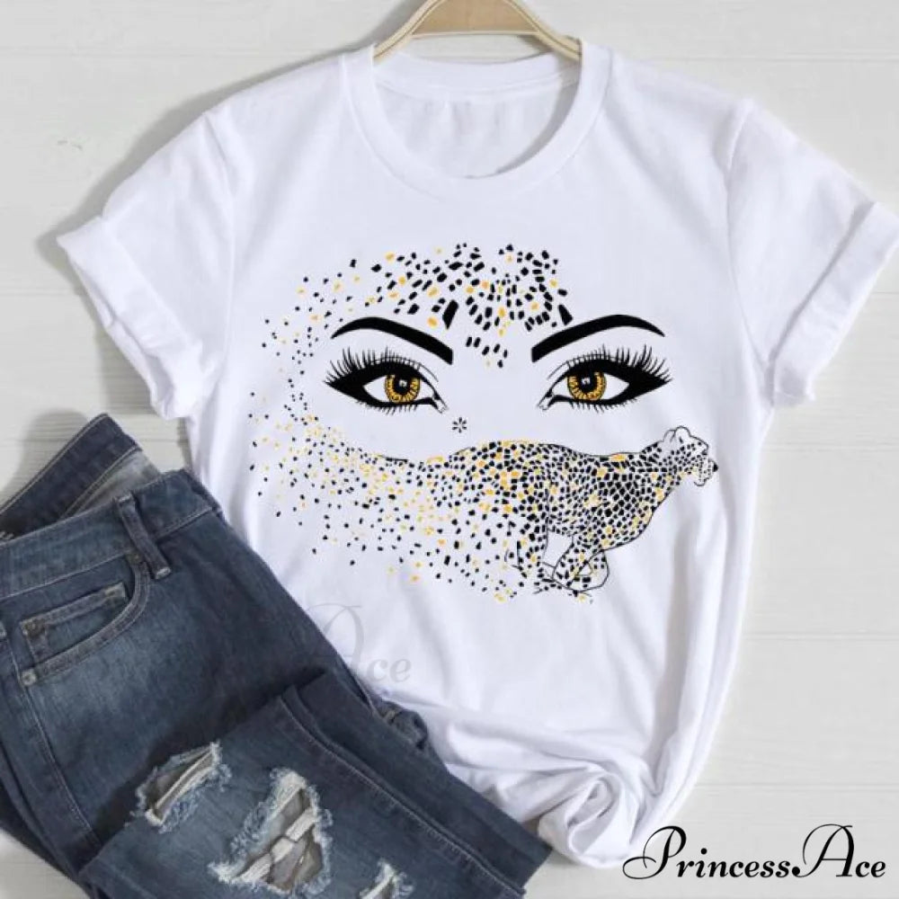 Graphic Lady Print Female T-Shirt
