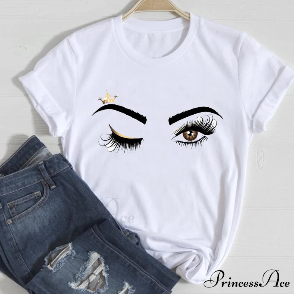 Graphic Lady Print Female T-Shirt