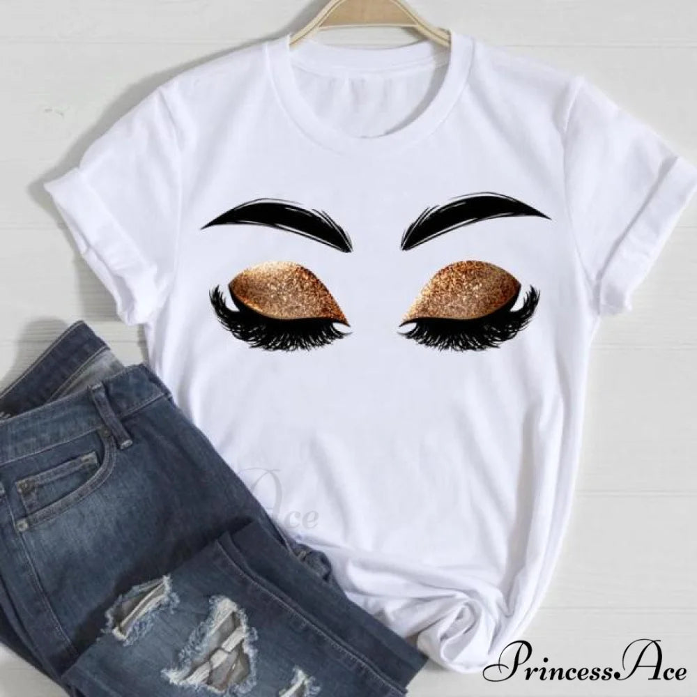 Graphic Lady Print Female T-Shirt