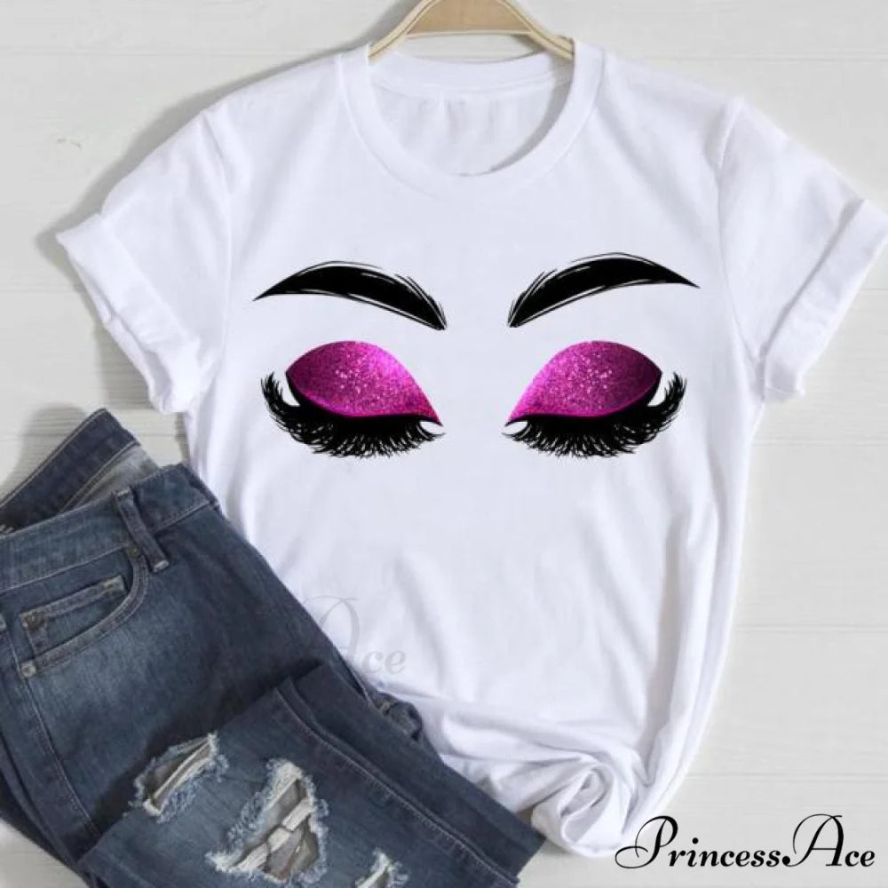 Graphic Lady Print Female T-Shirt