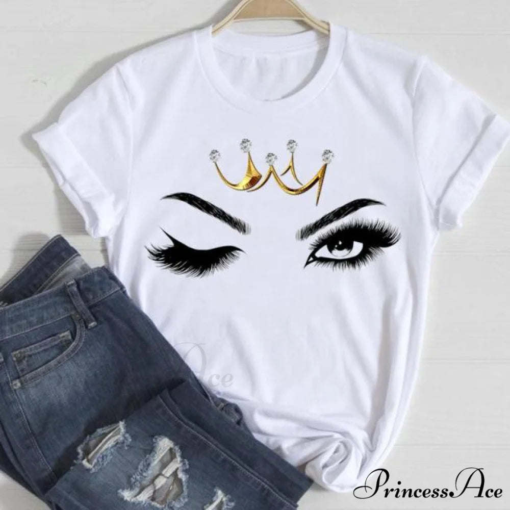 Graphic Lady Print Female T-Shirt