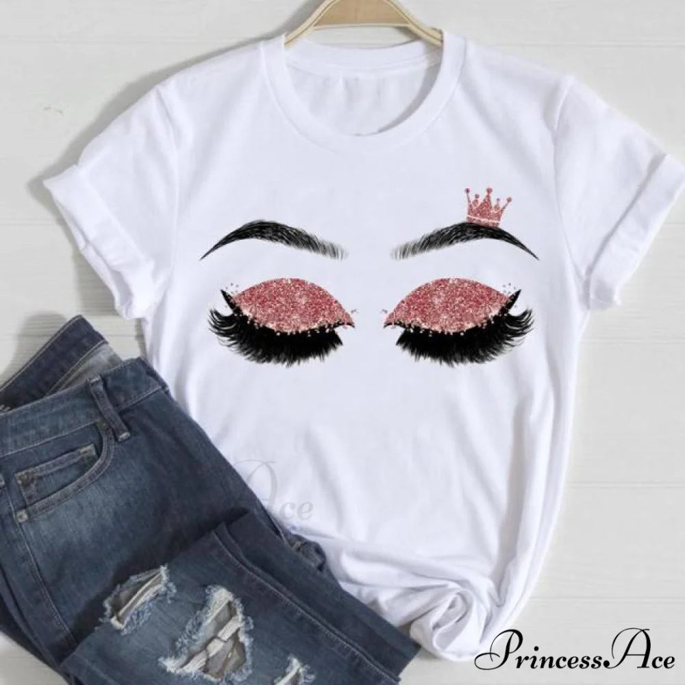 Graphic Lady Print Female T-Shirt